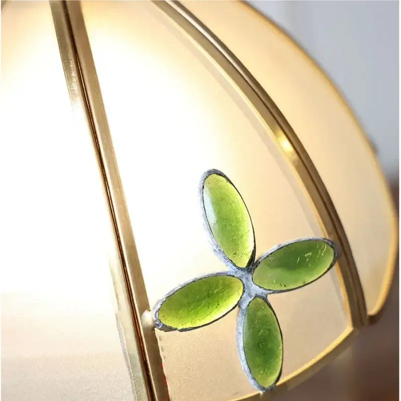 Antique brass clover glass brass wall sconce dining room light