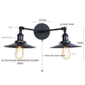 Antique bronze adjustable rustic led wall lamp bedroom sconce