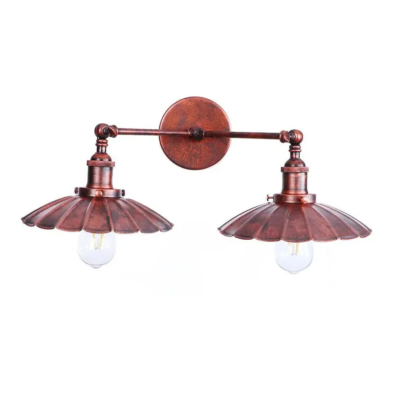 Antique bronze adjustable rustic led wall lamp bedroom sconce