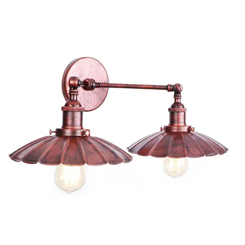 Antique bronze adjustable rustic led wall lamp bedroom sconce