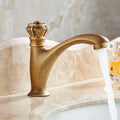 Antique ornate brushed bronze basin faucet bathroom single lever tap