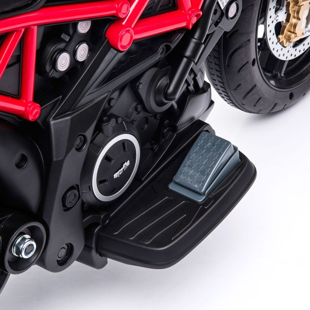 Aprilia Licensed Electric Kids Ride-On Motorcycle with Training Wheels - 12V Battery Powered