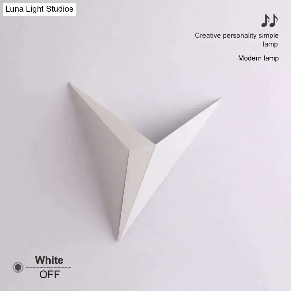 Art deco gold diamond shape modern wall light for bedroom