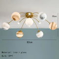 Art deco gold planet ball pendant lamp dining room hanging light