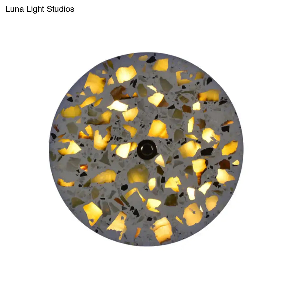 Art deco mosaic terrazzo led wall light living room sconce