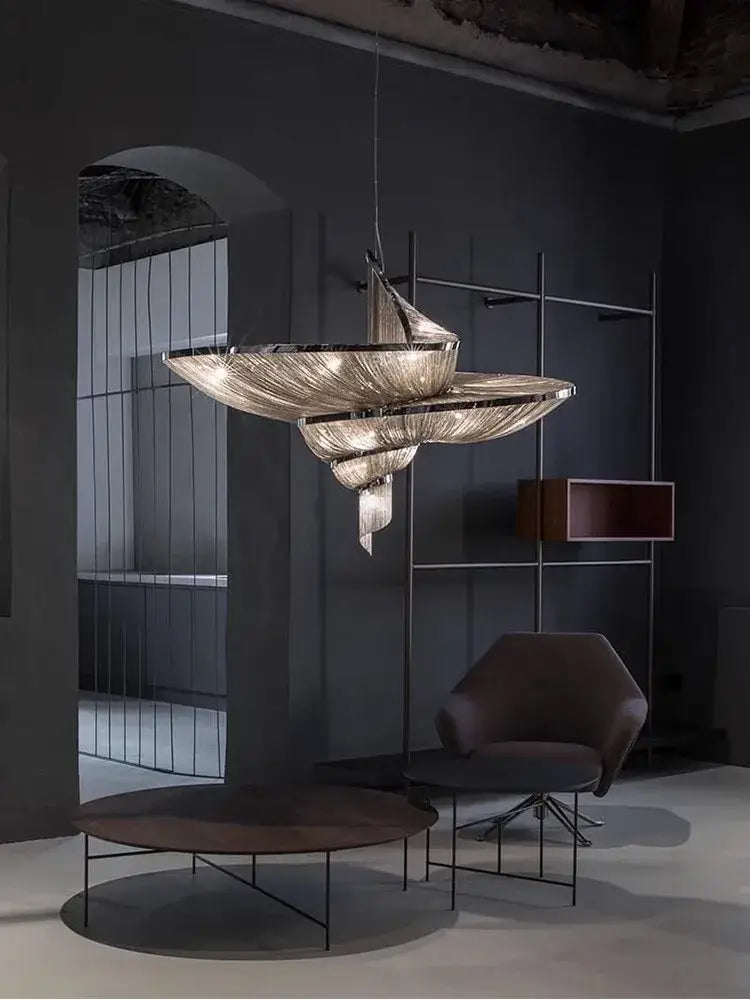 Art deco vintage black and glass pendant lights dining room