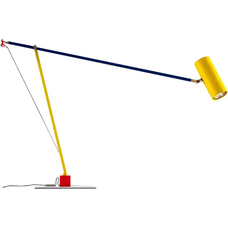Art deco yellow & blue colorful cob table lamp for bedroom