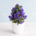 Artificial green and pink bonsai tree garden decor potted plant