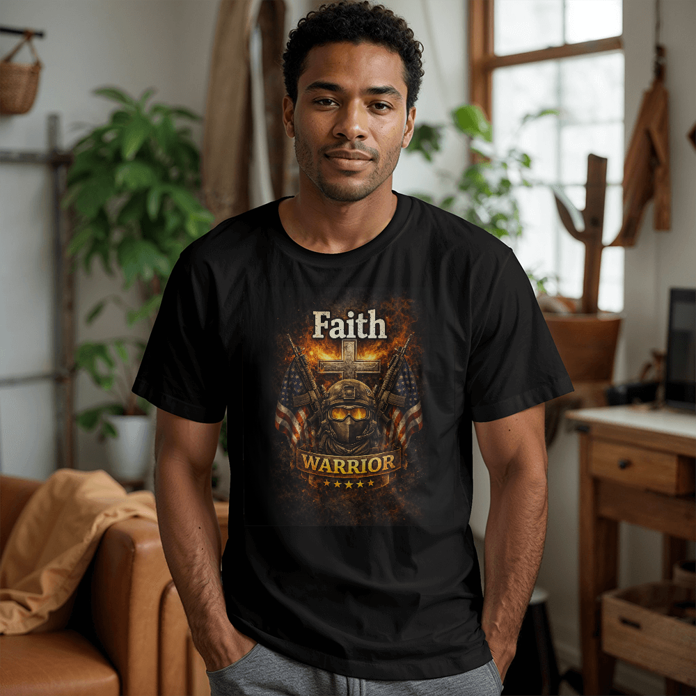 Faith Warrior Christian Veteran Shirt – Patriotic Faith Military Apparel