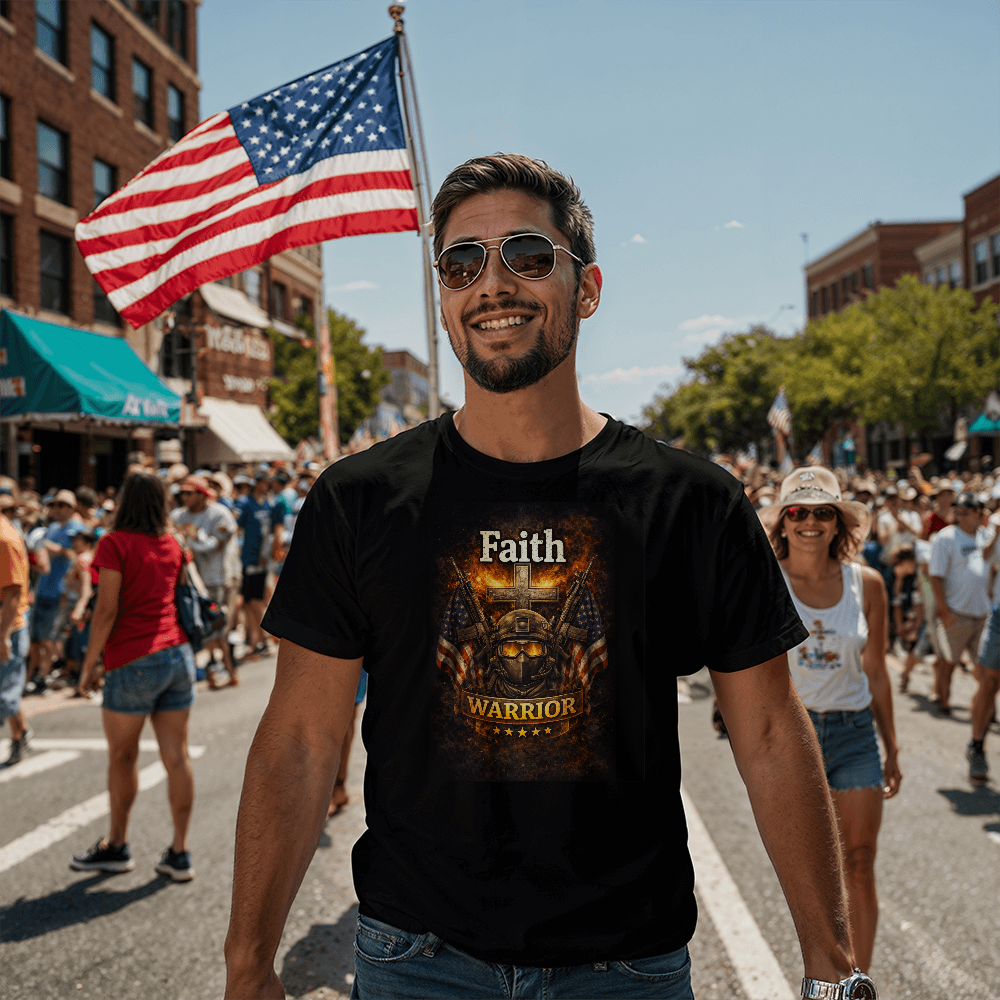 Faith Warrior Christian Veteran Shirt – Patriotic Faith Military Apparel