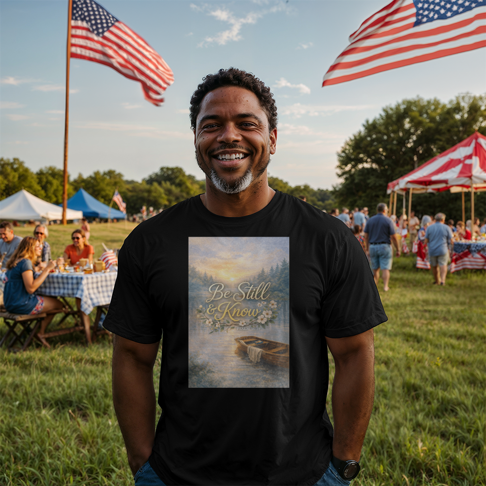 Be Still and Know Christian Shirt – Psalm 46:10 Faith Comfort Apparel