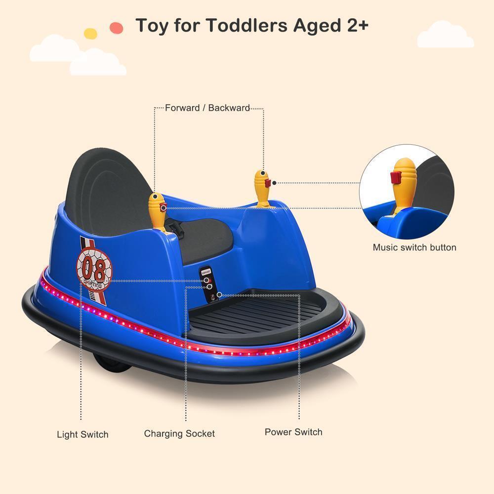 ASTM-certified Electric 6V Ride On Bumper Car with Remote Control for Kids in 2 Color Options