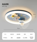 Astronaut blue & yellow ceiling fan light bedroom space fixture