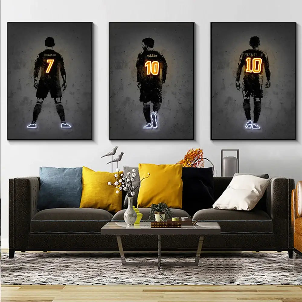 Modern basketball pop art style wall art bedroom neon print