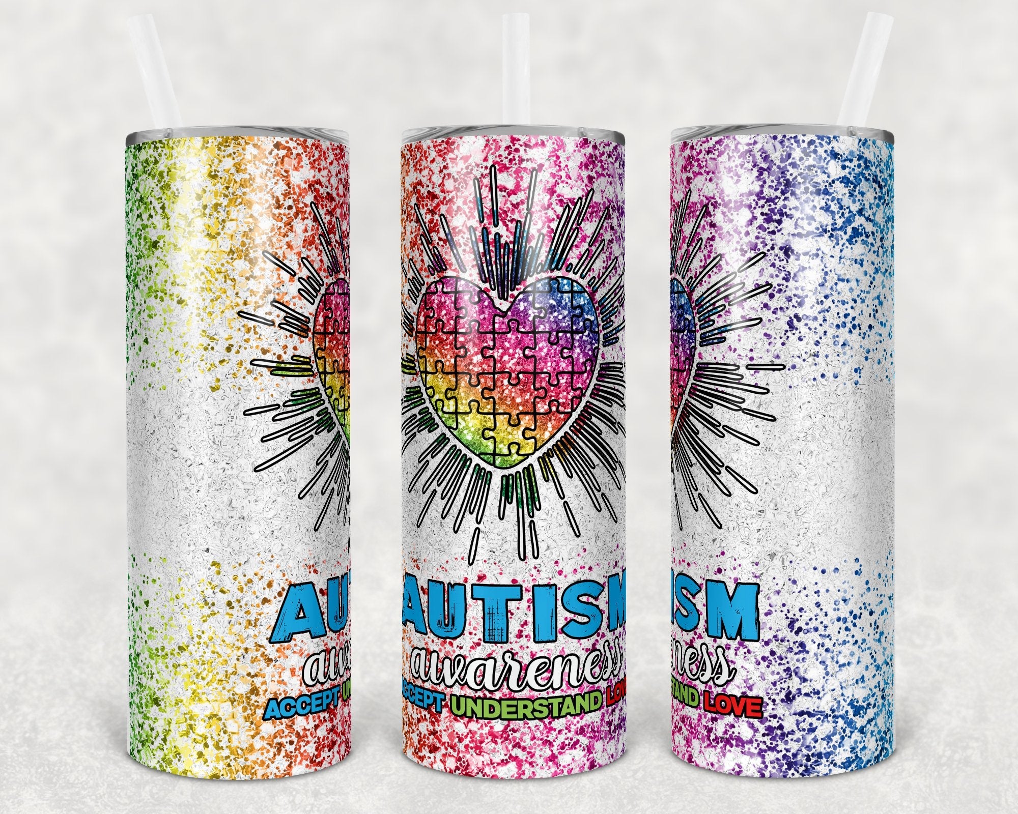 Autism Awareness 20 oz Skinny Tumbler