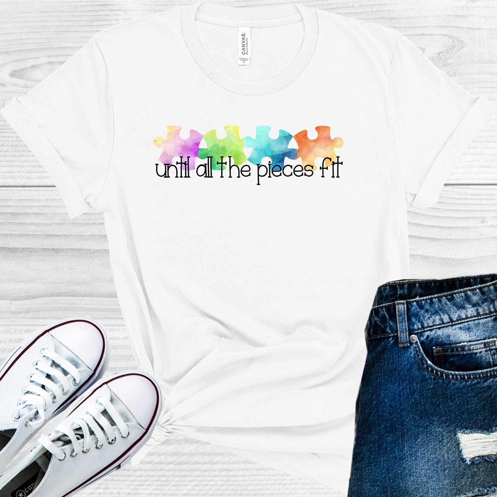 Until All the Pieces Fit Autism Awareness Graphic Tee