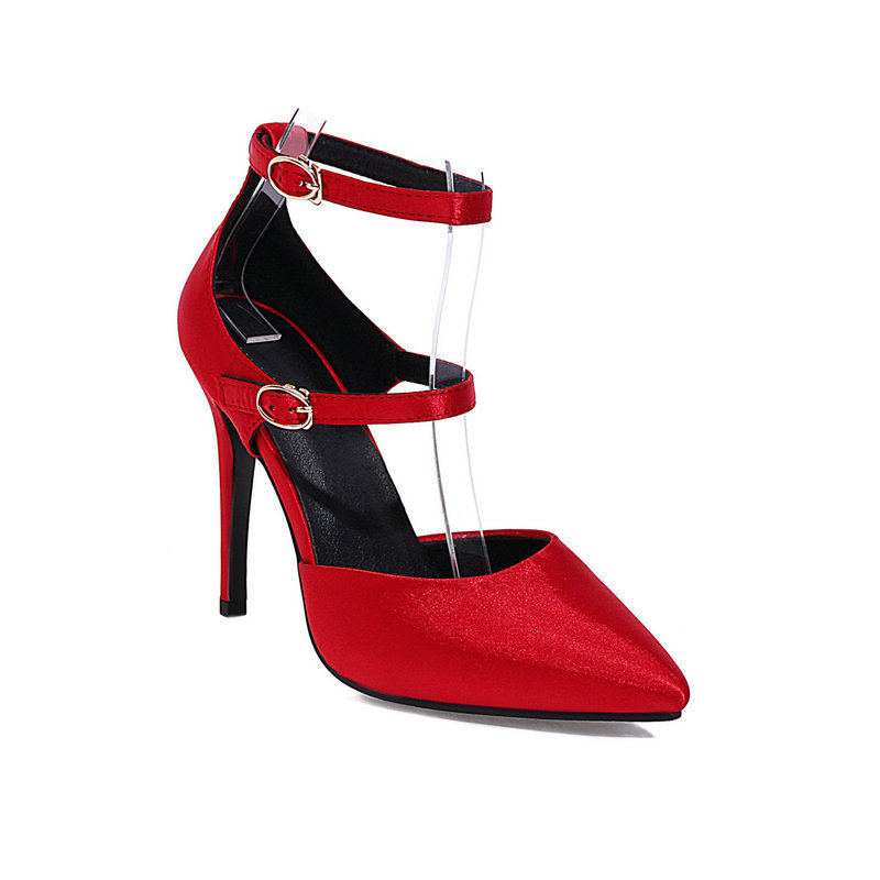 Hollow Women's Strap Stiletto Heel Pumps