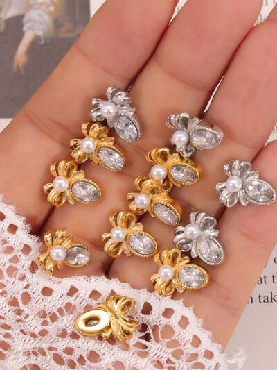 Titanium Bow Stud Earrings