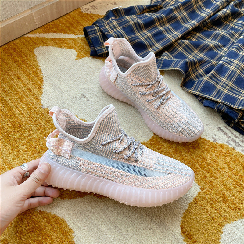 Women's Mesh Lace-Up Platform Athletic Sneakers
