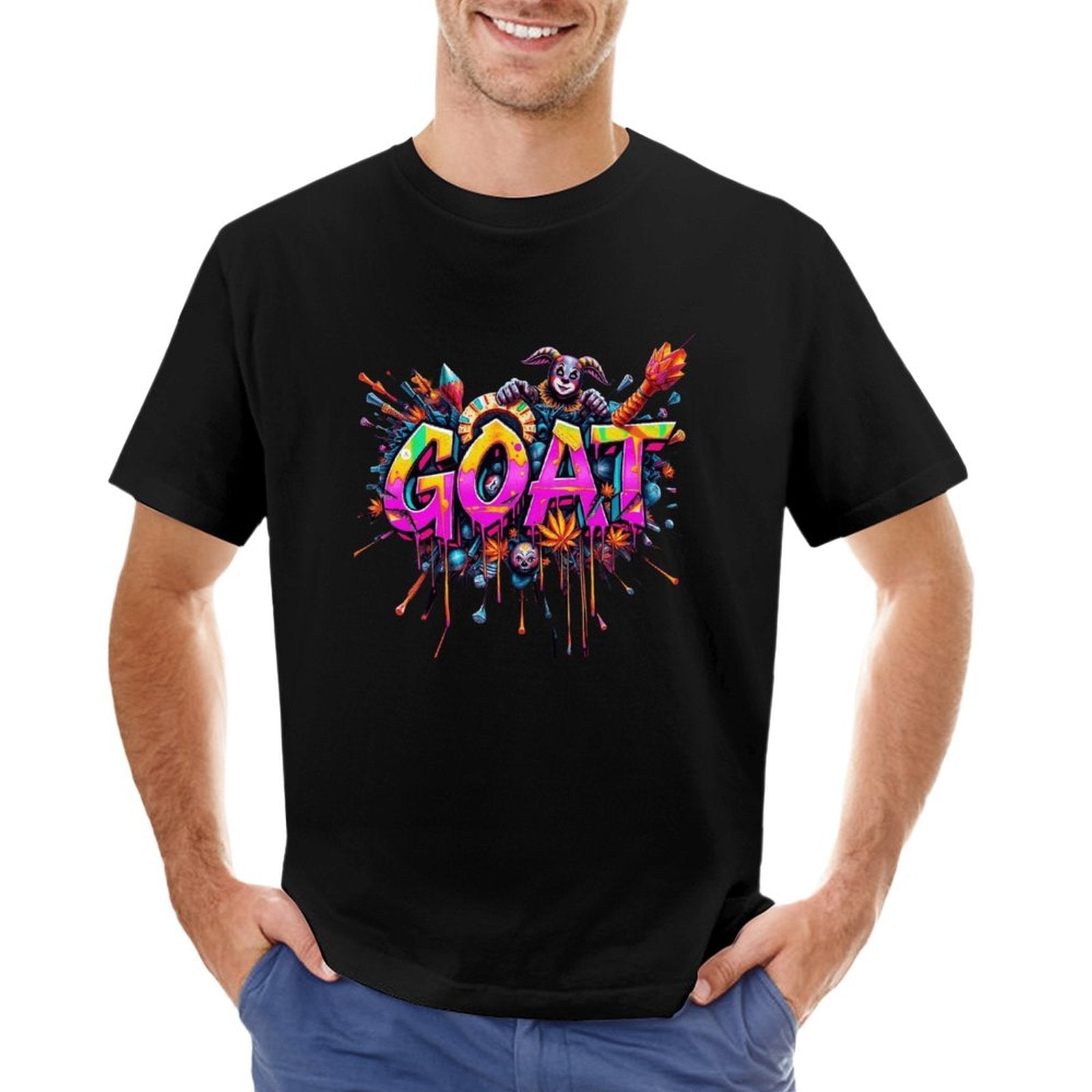 MUNSIEUR Mardi Gras Tee for Men – "GOAT" Elite Legacy Streetwear