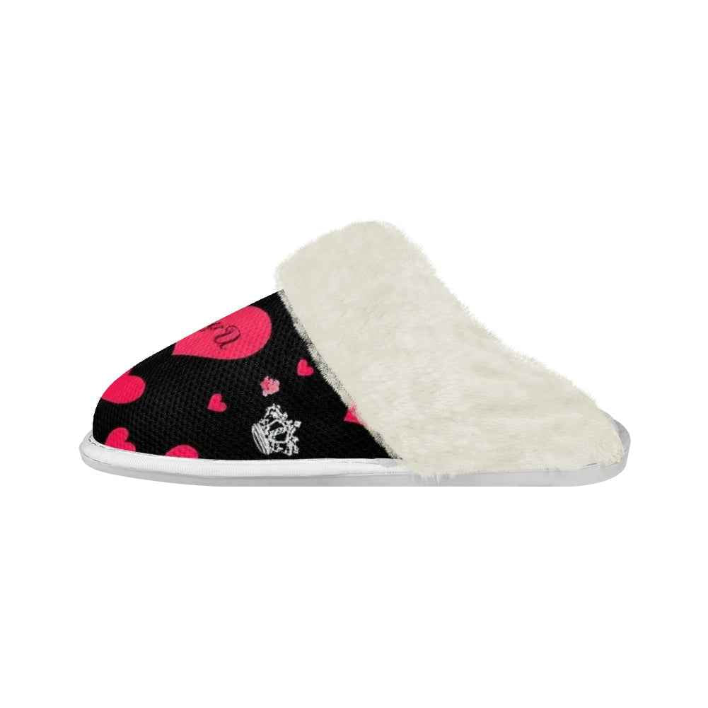 MUNSIEUR Cotton Slippers with fur edges Valentine's Day Collection New Arrivals