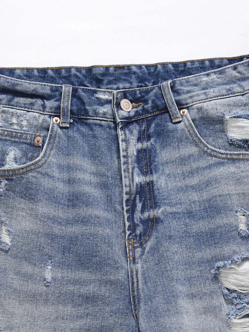 Men's Distressed Vintage Denim Shorts