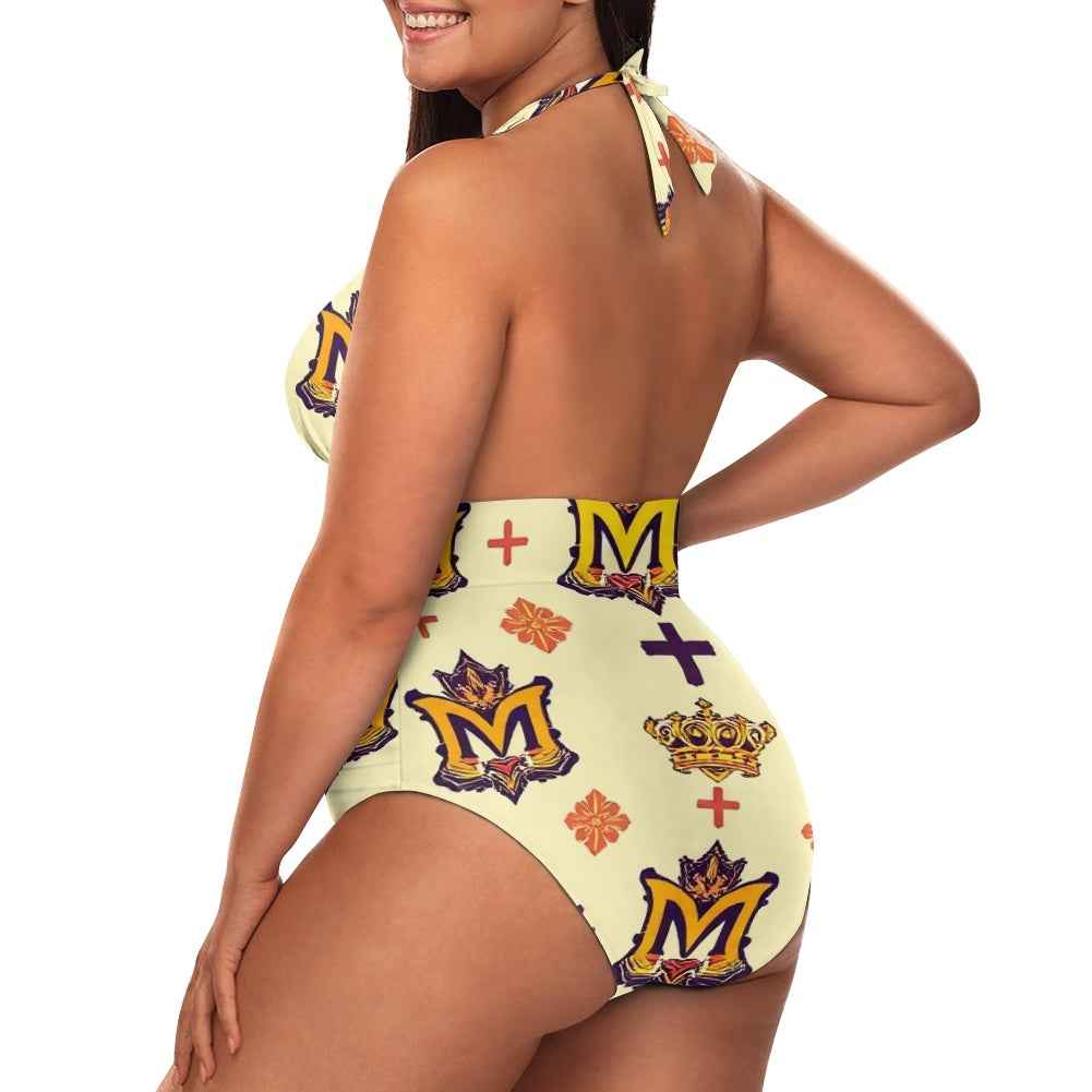 MUNSIEUR All-Over Print Women's High Cut One-piece Swimsuit