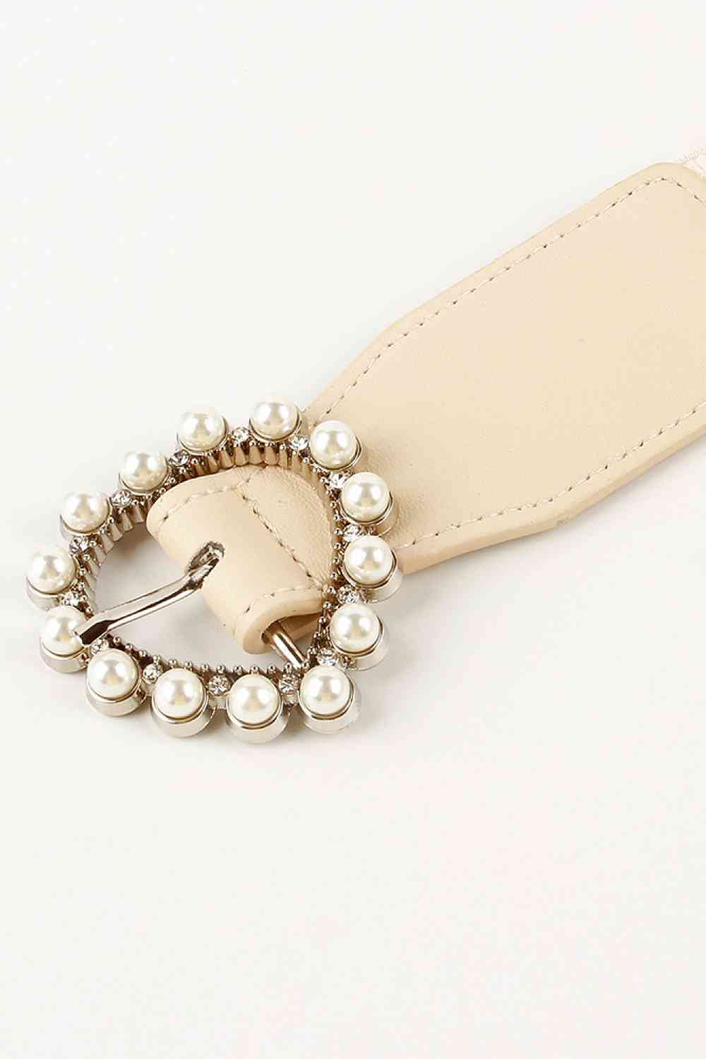Pearl Buckle Elastic Belt