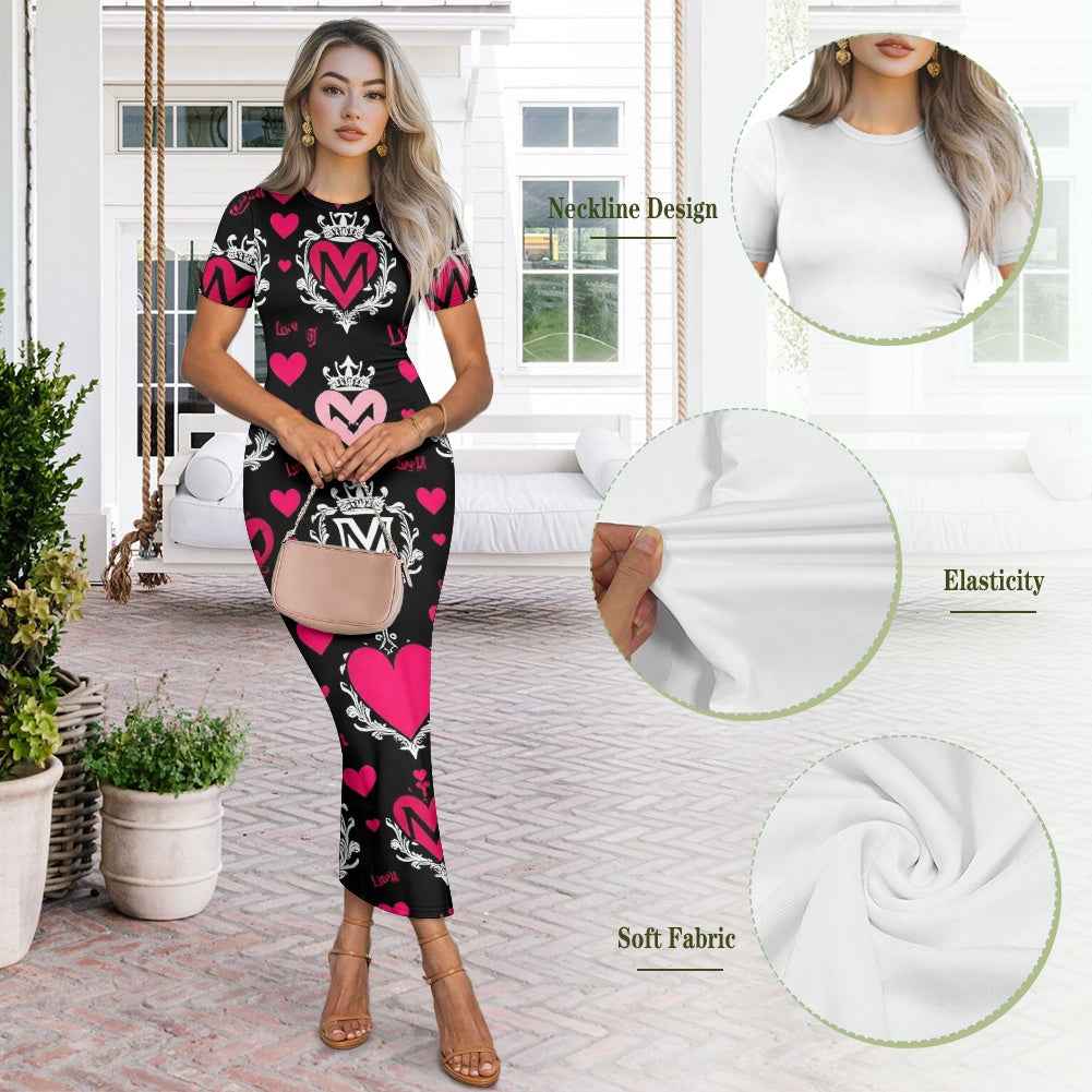 MUNSIEUR Women's Long Sleeve Dress Valentine's Day Collection
