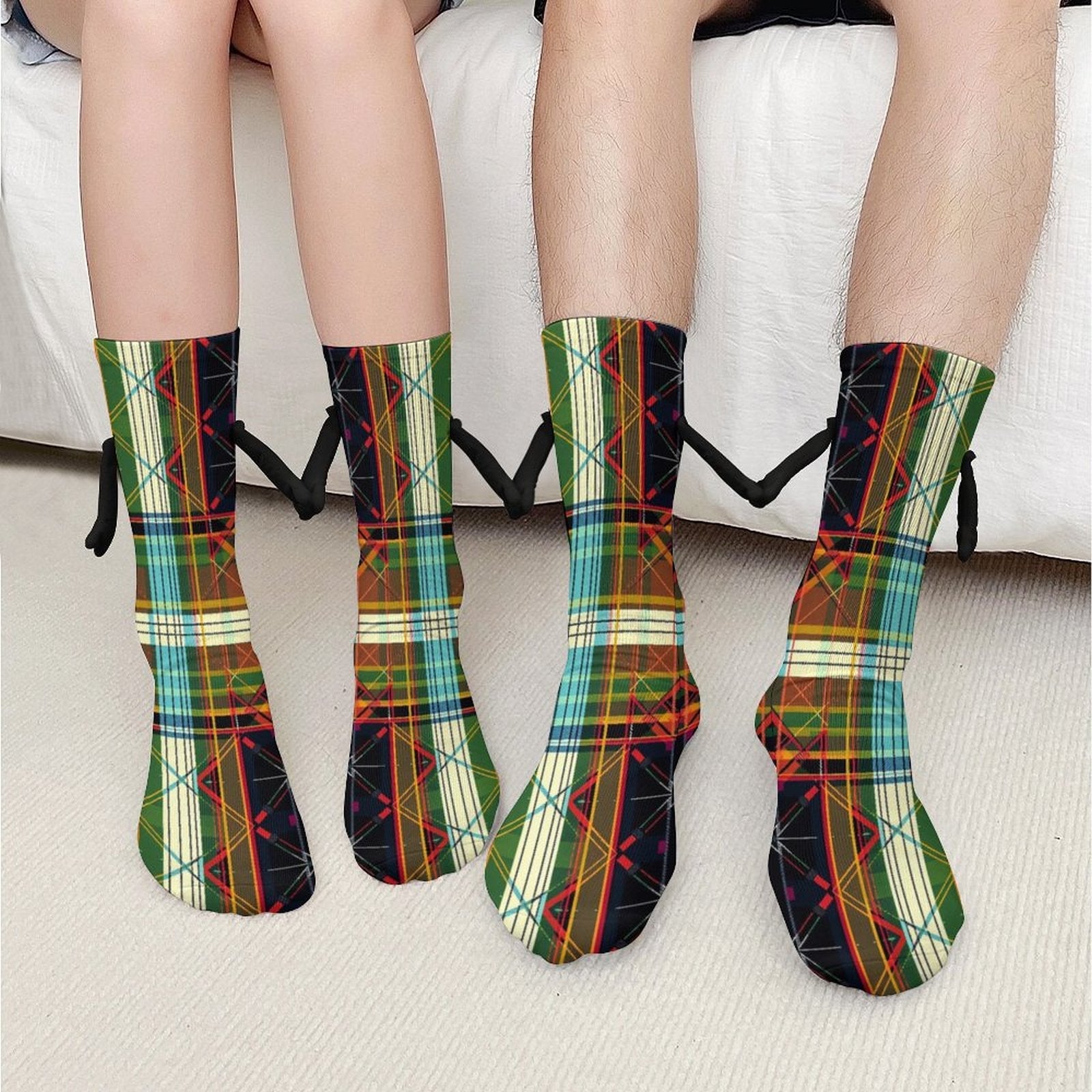 Munsieur Design Buddy Socks Magnetic Holding Hands Funny Socks accessories