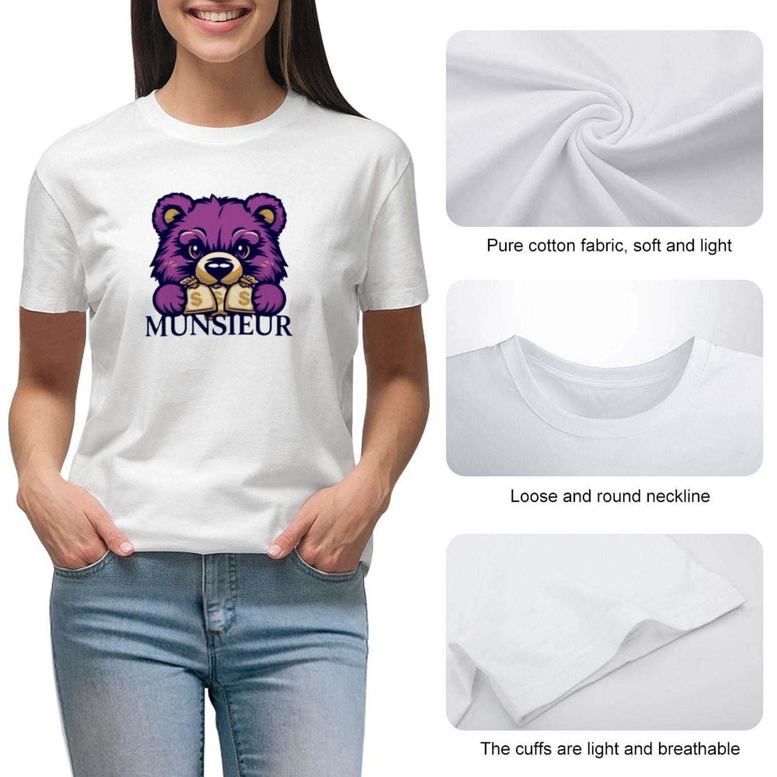 MUNSIEUR T-Shirt for Women The Ultimate Blend of Fashion and Fit for Her