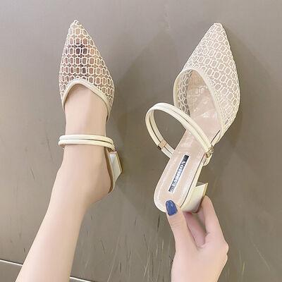 Point Toe Block Heels
