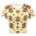 MUNSIEUR Tight cropped navel-baring T-shirt