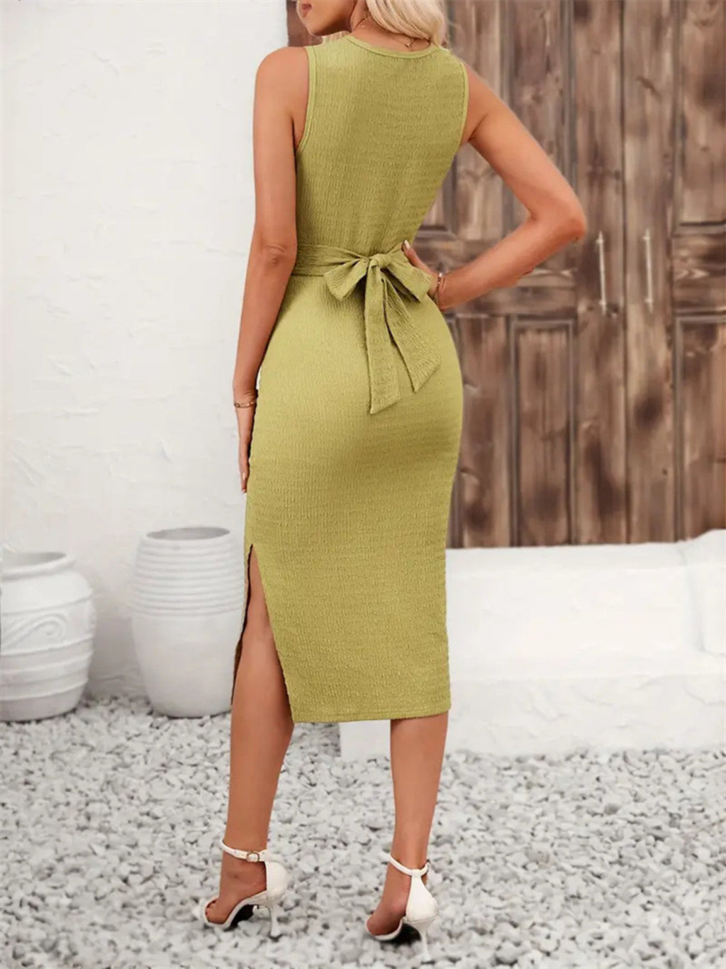 Women's Munsieur Sleeveless Slit Midi Dress