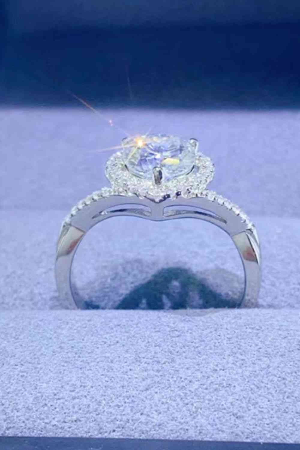 1 Carat Moissanite 925 Sterling Silver Ring
