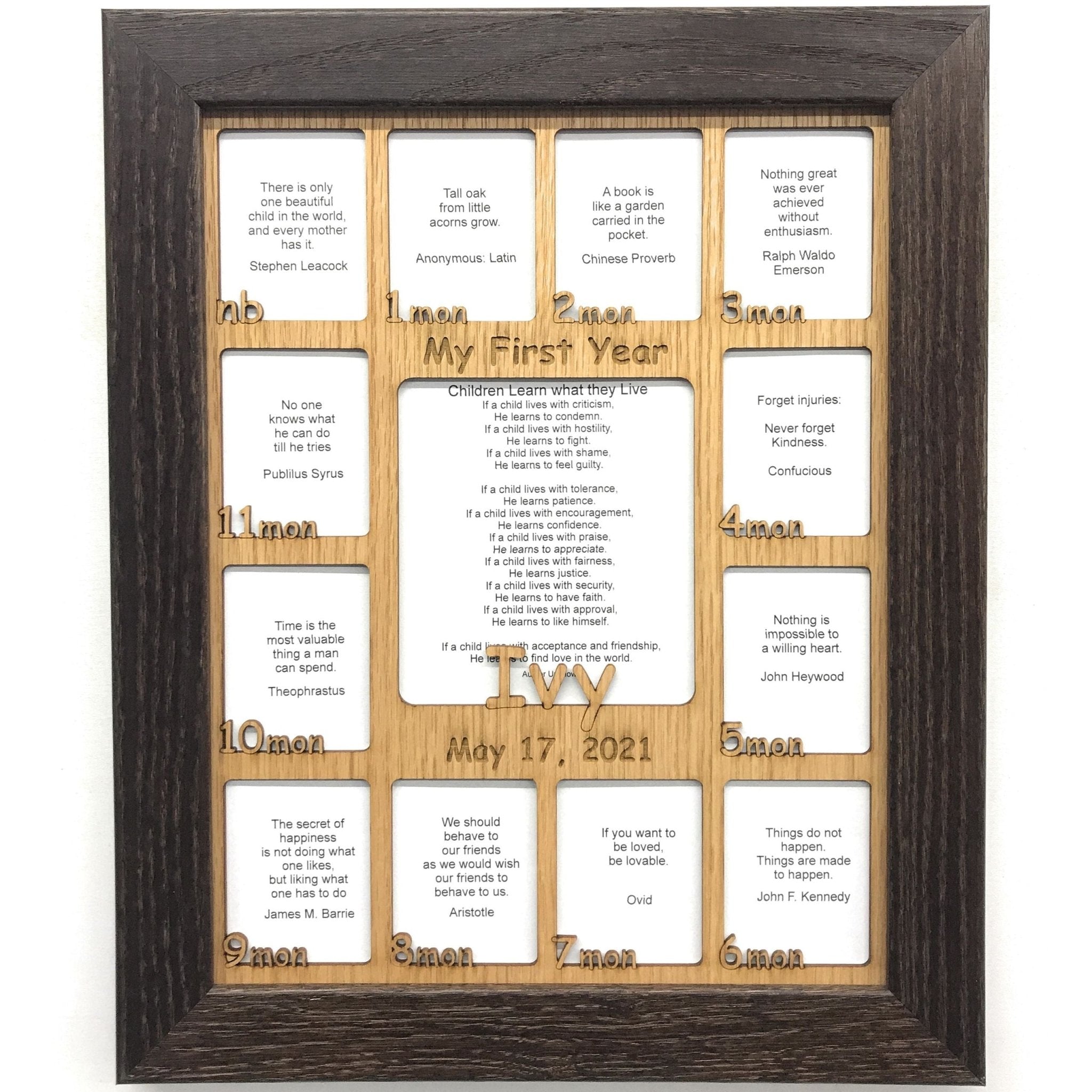 Baby First Year Picture Frame