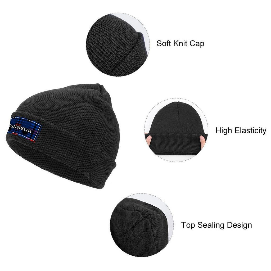 Munsieur Beanie Custom Knit Hat for Cold Weather