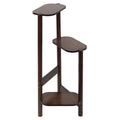 Natural & dark bamboo corner plant stand living room 3-tier rack
