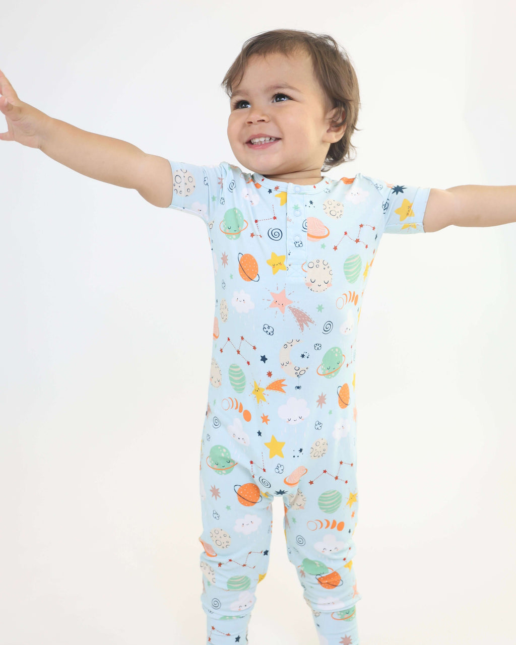 Bamboo Pull Up Romper - Cosmic