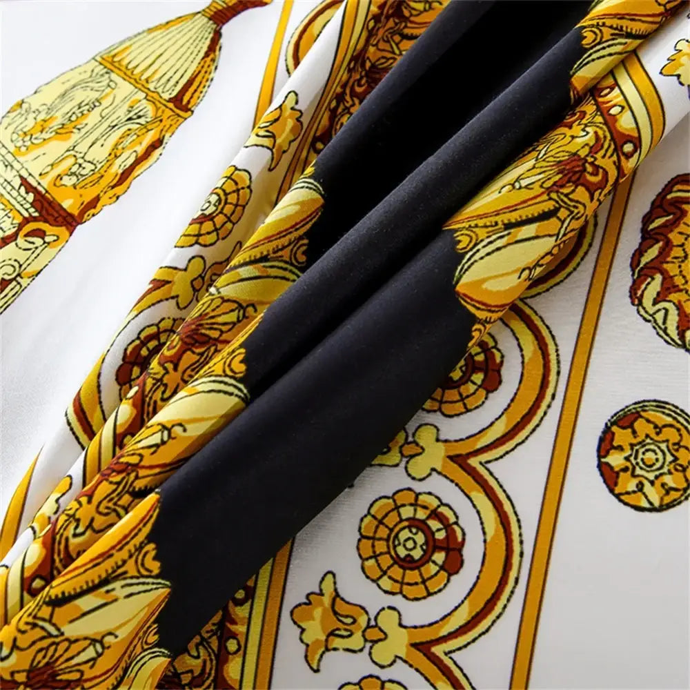 Baroque navy & gold egyptian cotton bedding set – bedroom luxury