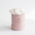 Essence Light Pink Suede Box | White Roses
