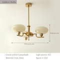 Bauhaus brass glass pendant chandelier for dining room