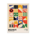 Bauhaus colorful geometric modernist canvas print living room wall art