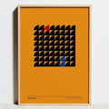 Bauhaus geometric orange exhibition posters canvas living room art