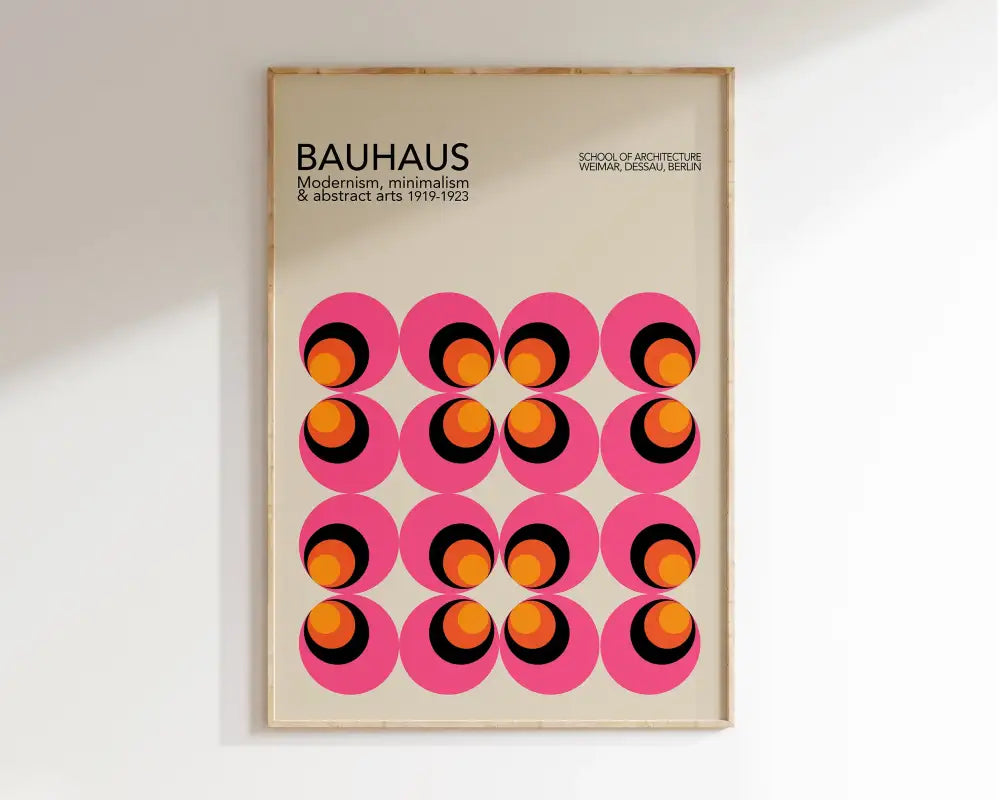Minimalist bauhaus black geometric canvas prints living room art
