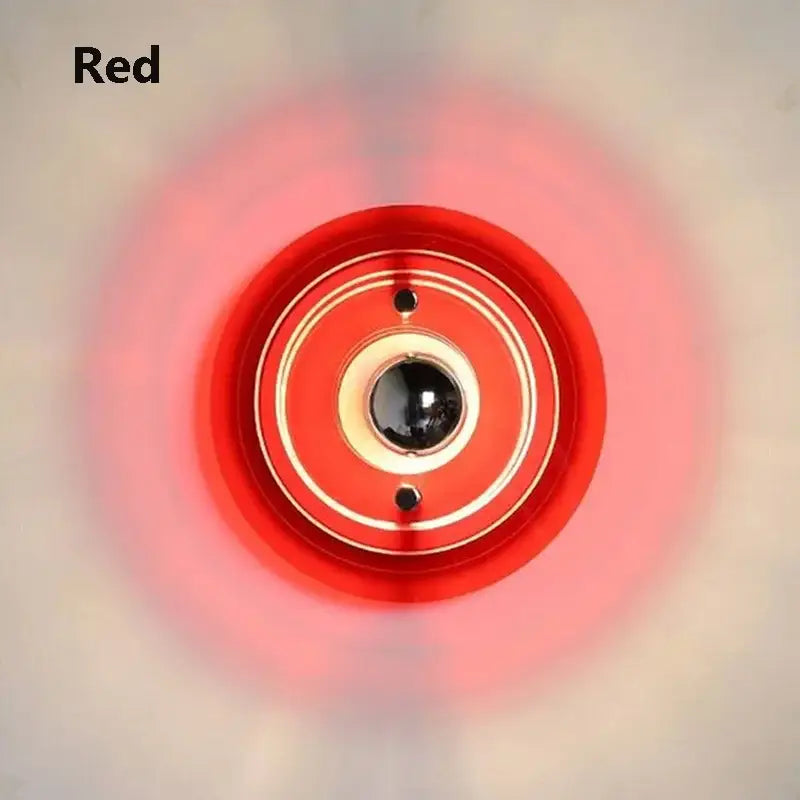 Bauhaus led wall lights red circular sconce for living room