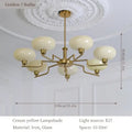 Bauhaus medieval chandelier chrome & frosted glass living room light