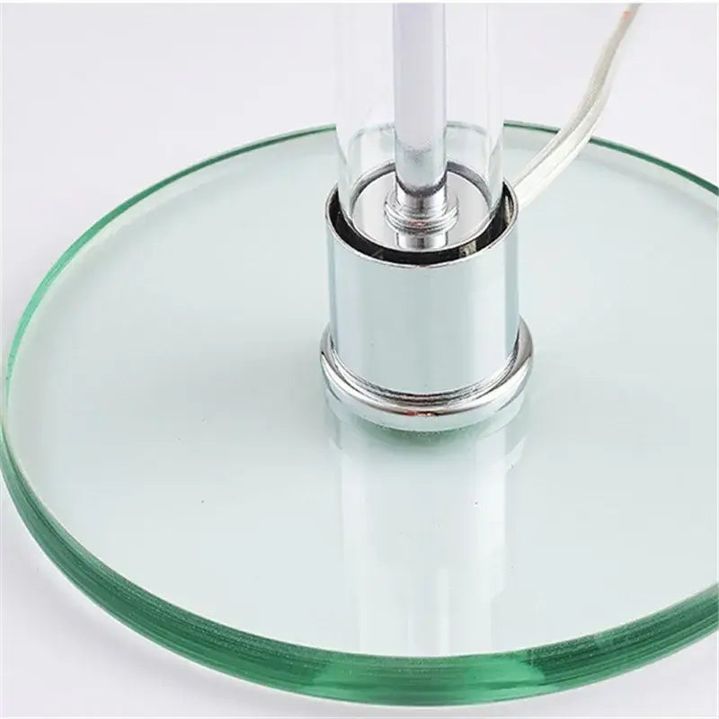 Bauhaus mushroom table lamp in chrome and white glass for bedroom