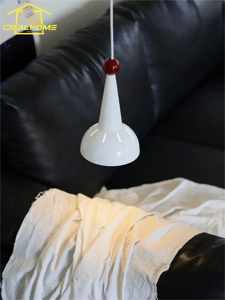 Bauhaus white & red colorful led pendant light – kitchen shade