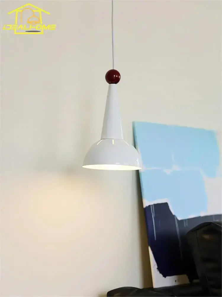 Bauhaus white & red colorful led pendant light – kitchen shade